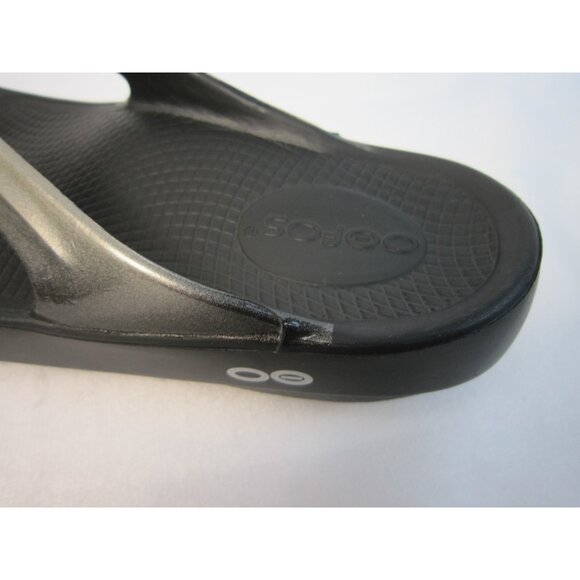 Oofos Oolala Luxe Black Latte Thong Sandals Size US 5 EU 36 - Picture 4 of 11